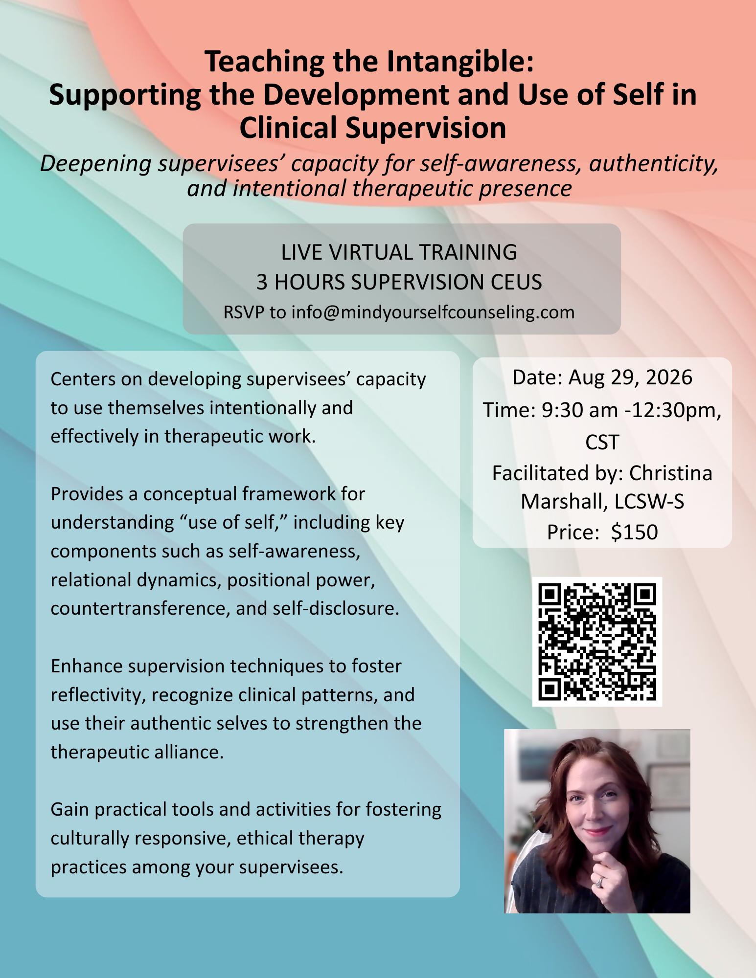 3-credit Continuing Education course specifically for SUPERVISION 3-credit Continuing Education course specifically for SUPERVISION